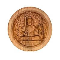 Amazon.co.jp: 木彫仏像 干支丸型香合仏 懐中仏 一位（イチイ） ※紙箱